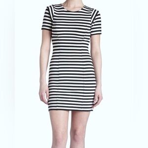 FRENCH CONNECTION | Striped Dress (Black & Grey)